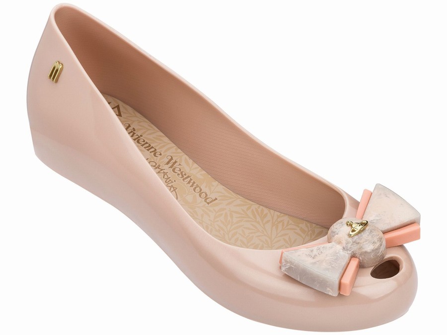 Bailarinas Melissa Vivienne Westwood Ultragirl Orb Contrast Bow Mujer - Camello - Argentina NSY-8452